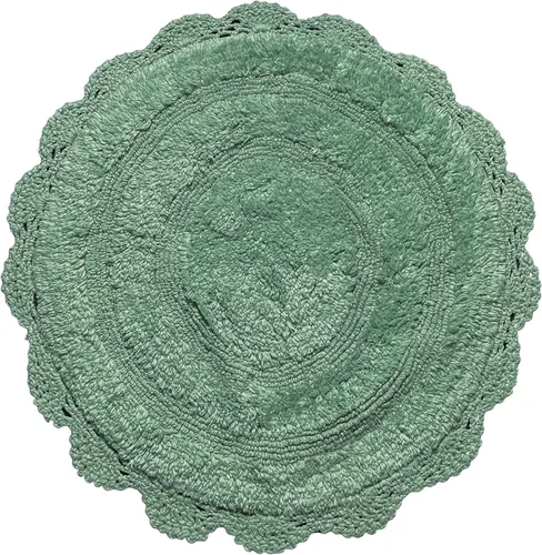 Miniatura 50 de Chardin home Alfombra de baño de ganchillo beige, alfombra de baño ovalada 100% algodón con borde de ganchillo artesanal hecho a mano, alfombra