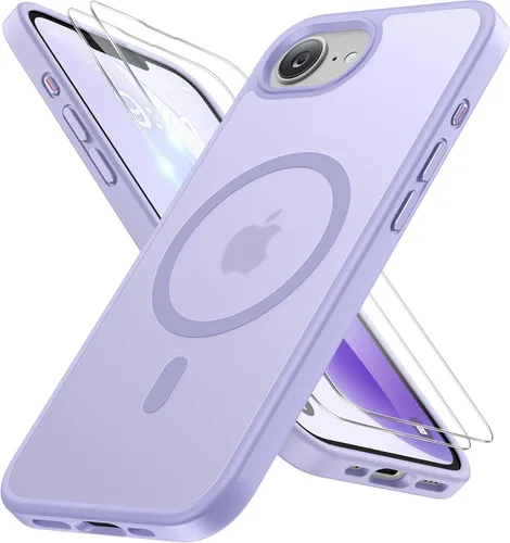 Miniatura 146 de Miracase Funda diseñada para iPhone SE 2022/SE 2020/7/8, funda multicolor de silicona a prueba de golpes (rojo)