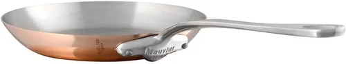 Mauviel M'150 S - Sartén de cobre pulido y acero inoxidable de 0.059 in con mango de acero inoxidable fundido, 10,2 pulgadas, fabricada en Francia