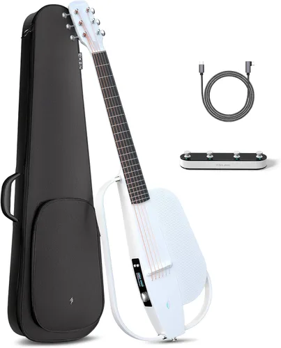 Miniatura 7 de Enya NEXG 2 - Guitarra acústica-eléctrica básica de fibra de carbono, guitarra de viaje inteligente acústica eléctrica para adultos con altavoz