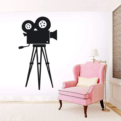 Película de cámara herramienta de cine arte retro extraíble decoración del hogar cámara W calcomanías de pared decoración vinilo adhesivo IR2634