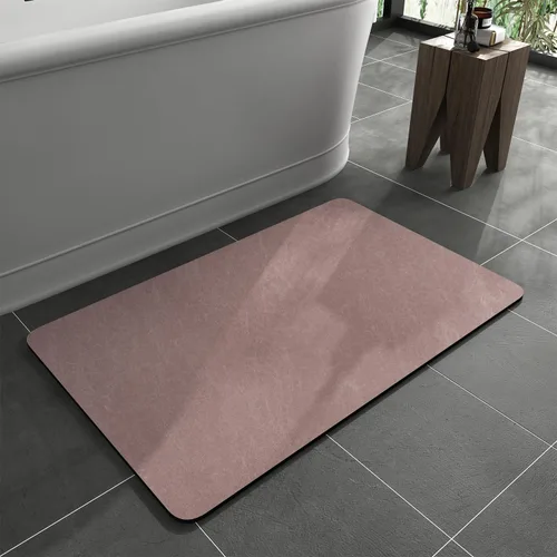 Miniatura 14 de MontVoo -Tapete de baño-Alfombras de baño delgadas antideslizantes para debajo de la puerta- Superficie de gamuza sintética absorbente, de secado