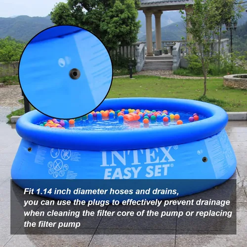 Miniatura 6 de Tapones de piscina de repuesto para piscina sobre el suelo INTEX, Coleman, para bomba de piscina sobre el suelo, tapón de pared con orificio para 2