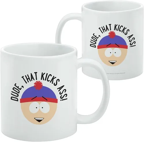 Miniatura 2 de South Park Stan That Kicks A** - Taza de café de cerámica, novedosa taza de regalo para café, té y bebidas calientes, 11 onzas, color blanco
