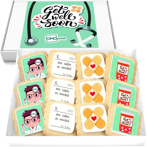 Miniatura 8 de Paquete de 12 cestas de regalo de galletas de feliz cumpleaños, envueltas individualmente para niños, hombres y mujeres, caja de regalo decorada