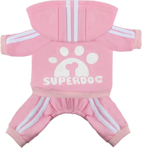 Sudadera con capucha para perros de 4 patas, mono para perros pequeños, suéter de algodón para perros, abrigo de invierno para mascotas, ropa para