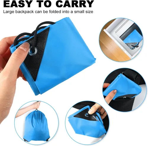 Miniatura 4 de GoodtoU Bolsas de cordón Mochila con cordón Bolsas de cincha Mochila de cuerda a granel Bolsa de deporte Nylon Draw String, Azul, Cordón