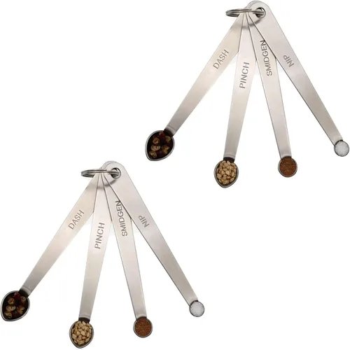 Miniatura 7 de Juego de mini cucharas medidoras, pequeña cucharadita de acero inoxidable para cocinar y hornear, adecuada para pequeñas cantidades de ingredientes