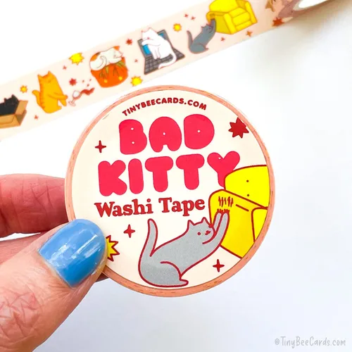 Miniatura 5 de Tiny Bee Cards Bad Kitty Mischief Washi Tape