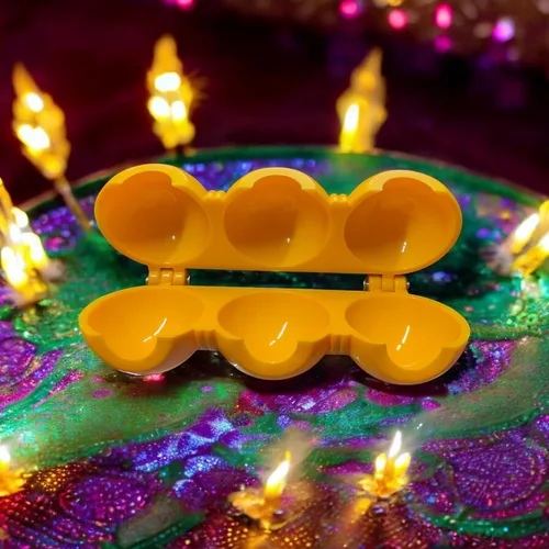 Miniatura 4 de Ladoo Maker Patti Molde Sancha de plástico para 3 Ladoos Together para Diwali, Ganpati y todos los festivales 5 x 1.5 pulgadas