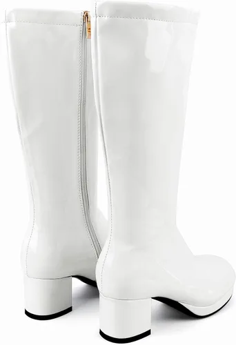 Miniatura 3 de Botas altas hasta la rodilla de moda para mujer, tacón grueso, botas de cosplay con cremallera