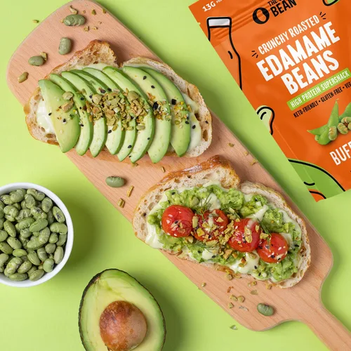 Miniatura 6 de The Only Bean Granos Edamame tostados secos crujientes (paquete variado), bocadillos saludables keto bajos en carbohidratos para adultos y niños