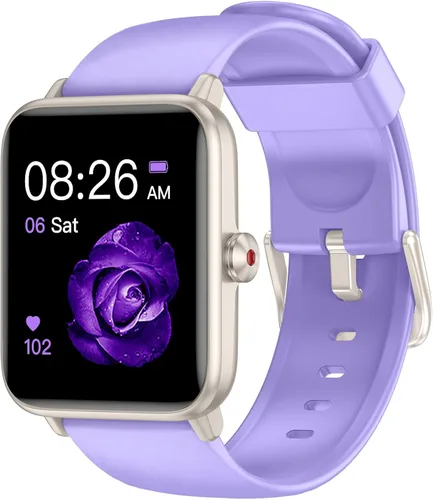 Miniatura 8 de TYKOIT Reloj inteligente, rastreador de fitness con pantalla táctil de 45 mm, monitor de frecuencia cardíaca, oxígeno en sangre, seguimiento