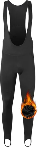 Baberos de ciclismo para hombre, pantalones térmicos para hombre, pantalones de ciclismo de invierno, pantalones con forro polar acolchado para
