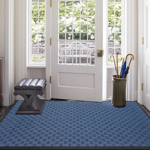 Miniatura 7 de Mibao Tapete para puerta delantera, resistente y duradero, tapete de bienvenida para interiores y exteriores, atrapador de suciedad, impermeable