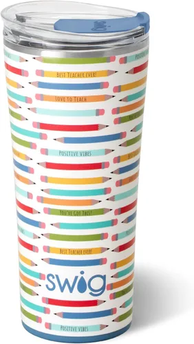 Miniatura 110 de Swig Life - Vaso aislante de 22 onzas, vaso de viaje para café con tapa, taza de café para viaje compatible con portavasos, de acero inoxidable