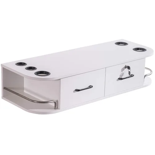 Miniatura 11 de BarberPub Beauty Lock - Estación de estilo de montaje en pared con cajones de almacenamiento, equipo de peluquería y spa 6154-5012 (negro y blanco)