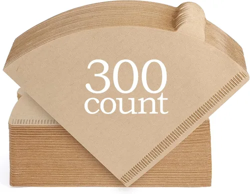 Miniatura 15 de Niveaya 200 filtros de café – Tamaño 02, filtro de café de papel natural, sin soplado, desechable para verter sobre y goteo (2-4 tazas)