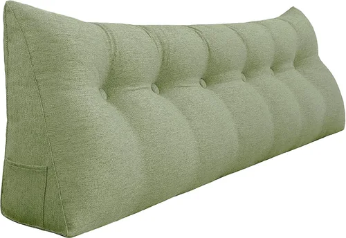 Miniatura 58 de Almohada de cuña acolchada de 8 libras para cabecero, posicionador corporal en forma de triángulo, almohada de lectura para la cama, almohada