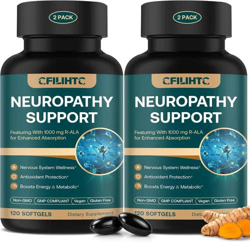 Miniatura 9 de Suplemento nervioso de apoyo a la neuropatía - Suplemento avanzado de ácido R-alfa lipoico con benfotiamina, NAC y complejo B para la salud