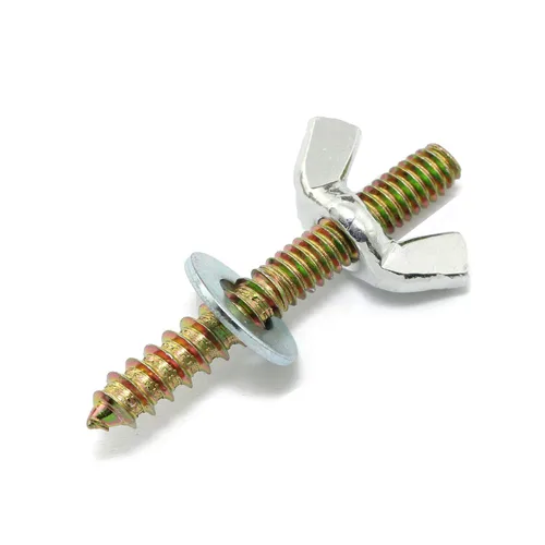 Miniatura 5 de Pernos de suspensión 1/4-20 x 2 Tornillo de doble cabeza con tuercas de ala para muebles de madera