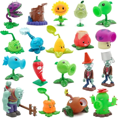 Miniatura 6 de JHESAO Juego de 8 juguetes de plantas y zombis, figuras de acción Zombies PVZ, serie 1, 2, grandes regalos para niños y fanáticos, cumpleaños