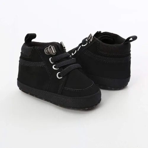 Miniatura 5 de Meckior - Tenis tipo botín para niños y niñas pequeños de 1 a 3 años con suela suave antideslizante de cuero sintético Mocasines para bebés recién