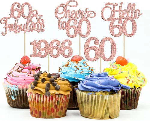 Miniatura 16 de Gyufise Paquete de 24 adornos negros para cupcakes de 10.º cumpleaños con purpurina negra 10 Ten Hello 10 Dights dobles desde 2015 para decoraciones