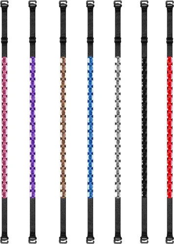 Miniatura 2 de Women's Replacement Bra Strap Rhinestone Invisible Elastic Adjustable Removable Shoulder Straps Tops Dress Decoration Multi Color 5Pairs Pack