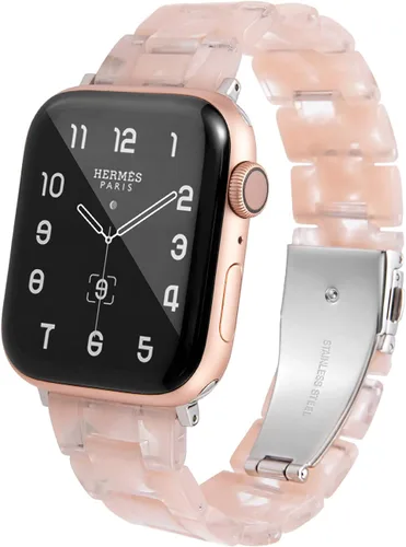 Miniatura 14 de HOPO Compatible With Apple Watch Band Thin Lightweight Resin Strap Bracelet Fashion Wristband Replacement For iWatch Bands Series Ultra 11 10 9 8 7