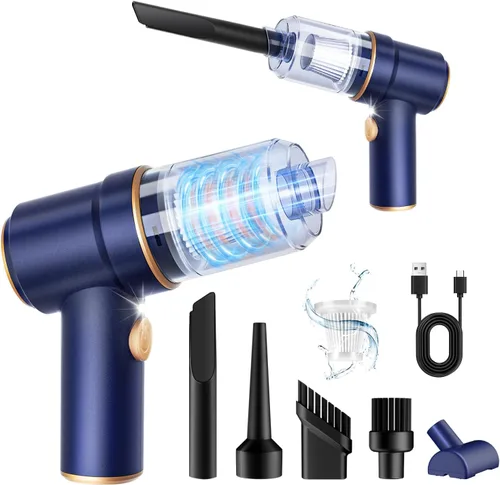 Miniatura 16 de KMM Aspiradora de mano para automóvil, aspiradora de 10000 PA y plumero de aire, aspiradora de alta potencia de 120 W, portátil, inalámbrico