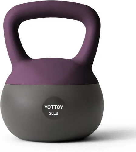 Miniatura 12 de YOTTOY Pesa rusa suave, juego para entrenamiento de fuerza y entrenamientos en casa, base acolchada de lados suaves, mango ancho, ideal