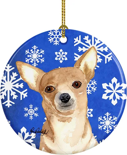 Miniatura 89 de Caroline's Treasures Cavalier Spaniel - Adorno de cerámica para colgar en el árbol de Navidad, para el hogar, Navidad, fiestas, regalo, 3 pulgadas