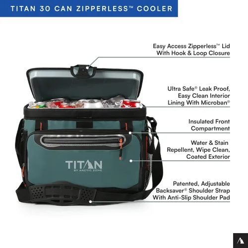 Miniatura 3 de Titan by Arctic Zone Deep Freeze Cooler - Enfriador de cuerpo duro sin cremallera, aislamiento de congelación profunda, forro de cuerpo duro