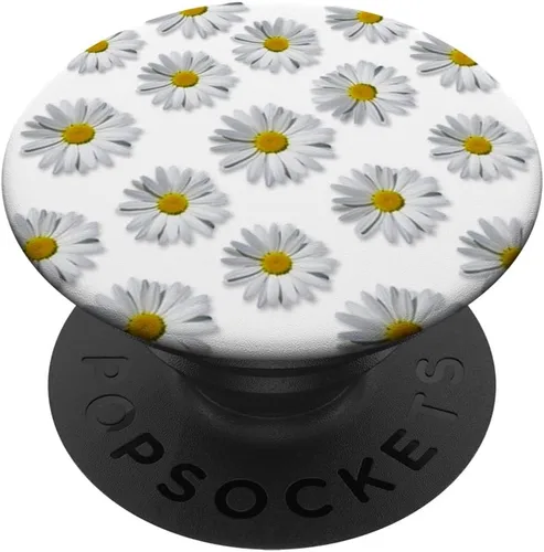 Margaritas artificiales margaritas margaritas decoraciones blancas PopSockets intercambiables PopGrip