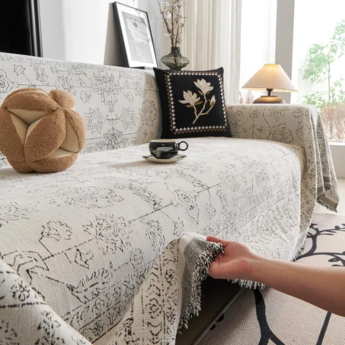 Miniatura 25 de ROOMLIFE Funda de sofá con estampado de leopardo para sofá de 3 plazas, lavable, protector de muebles para perros, funda de sofá suave