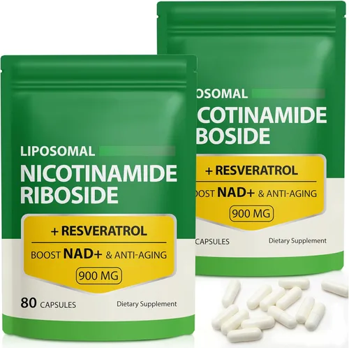 Daiasns Suplemento NAD de 900 mg – Suplementos liposomales de nicotinamida ribósido NAD+ con resveratrol que apoya la energía muscular, cerebro y