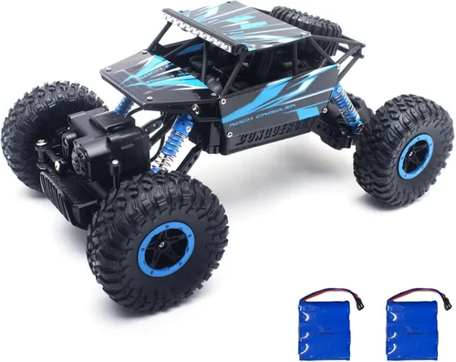 Coche de control remoto Rock Crawler de Cheerwing, escala 1:18, control remoto 2.4 Ghz, camión monstruo, 4X4 todoterreno, Azul