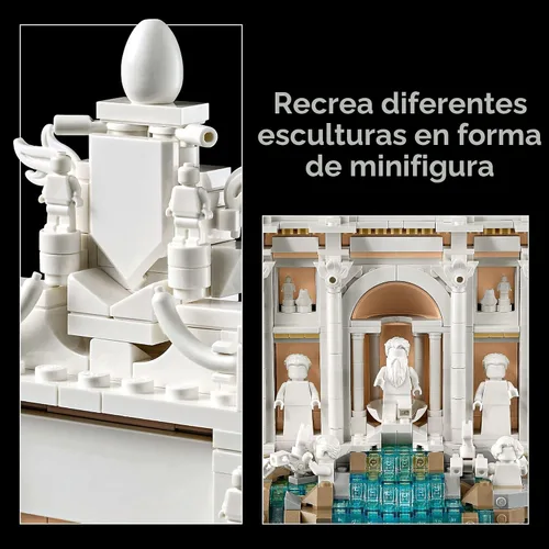Miniatura 4 de LEGO Architecture Fuente de Trevi Juego de Construcción - Modelo Coleccionable del Monumento Italiano para Exhibición para Adultos, 18+ - Regalo