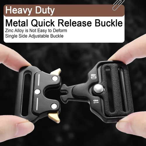 Miniatura 4 de Reemplazo de hebilla táctica de 1-1/2 pulgadas, hebillas de cinturón tácticas de metal resistente para correa de nailon, collar de perro, arnés
