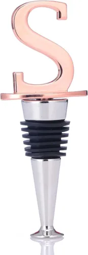 Miniatura 16 de Tapones de vino, tapones reutilizables para botellas de vino, chapado en oro rosa, tapón de vino con letra, regalo perfecto para vino, amplio uso