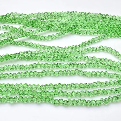 Miniatura 82 de Cuentas de vidrio Rondelle de 0.079 in para hacer joyas, cuentas espaciadoras de Briolette Crytal facetadas para pulseras, collares, aretes