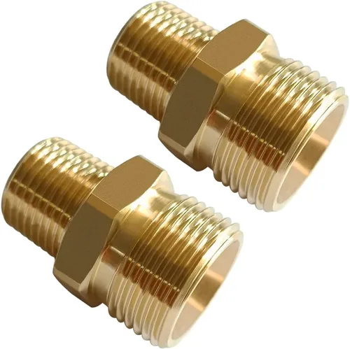 Miniatura 7 de Uenede 2 acopladores de latón para lavadora a presión, M22-0.551 in macho x 1/4 pulgadas conexión rápida, 5000PSI métrico, acoplamiento de pezón