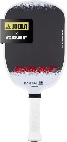 JOOLA GRAF Edge 16mm Pala de Pickleball - Raqueta de Pickleball de Fibra de Carbono para Mayor Giro y Control - Forma Agassi para Potencia y