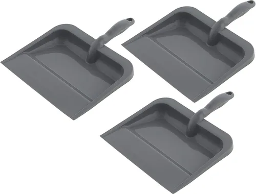 Miniatura 8 de Superio Recogedor de plástico resistente con mango de agarre cómodo, color beige, duradero, ligero, multisuperficie, fácil de barrer, 10 pulgadas