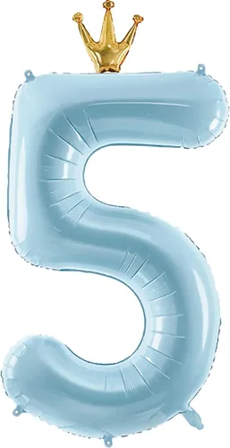 Miniatura 6 de Globo de número 0 de Gigloon con corona, globos de números grandes de 40 pulgadas para decoraciones de fiesta de cumpleaños, azul