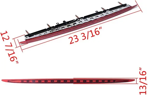 Miniatura 3 de Repuesto OE para BMW E63 E64 645CI 650I M6 6-Serie Coupé Convertible Trasero Rojo LED Tercera Luz de Freno, Lente Roja
