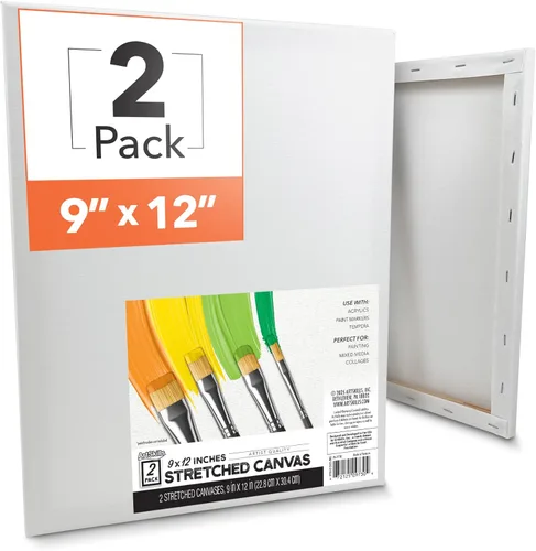 Miniatura 11 de ArtSkills Lienzo estirado para pintar, lienzos de 16 x 20 pulgadas, suministros de pintura para artistas, paquete de lienzo en blanco, paquete de 2