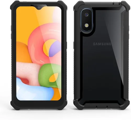Miniatura 6 de Asuwish Funda de teléfono para Samsung Galaxy A20e, resistente, a prueba de golpes, a prueba de caídas, cuerpo completo, protección resistente