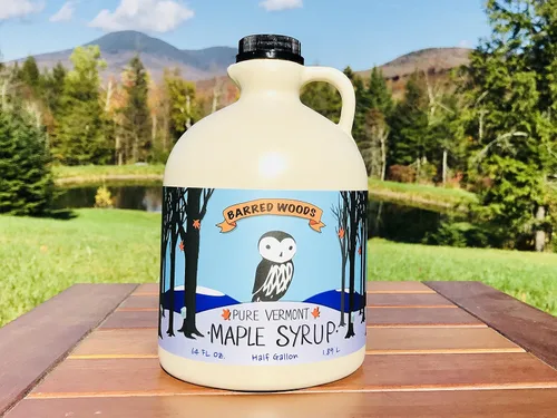Miniatura 6 de Barred Woods Maple - Jarra de Medio Galón Jarabe de Arce Puro Orgánico de Vermont 64 oz - Grado A Ámbar Rico